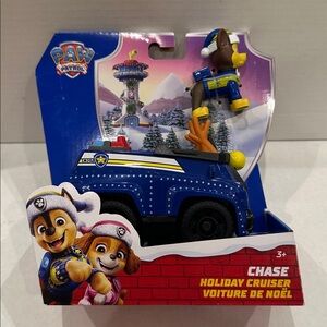 Paw Patrol Chase Holiday Cruiser Vehicle Toy – Christmas Edition, New